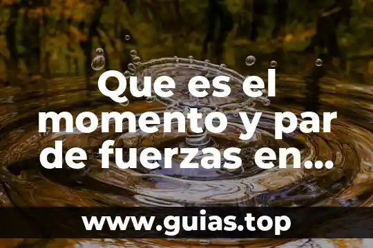 Que es tm en fisica 8 Que es el momento y par de fuerzas en fisica