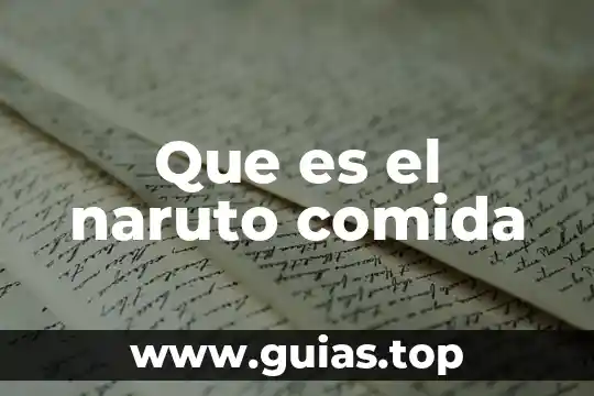 Que es hamachi comida 6 Que es el naruto comida