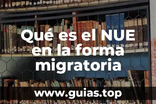 Que es forma maleficio 6 Qué es el NUE en la forma migratoria