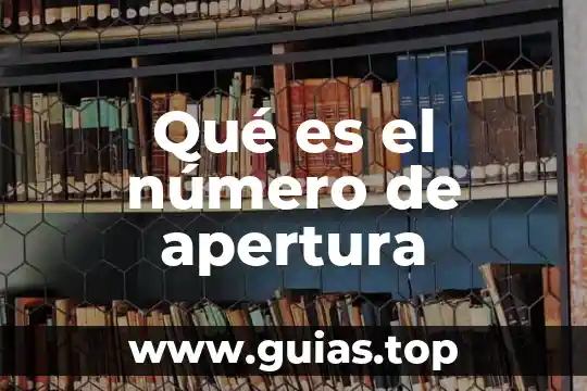 Que es un numero decimo 3 Qué es el número de apertura
