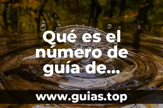 Para que es un numero de guia sat 5 Qué es el número de guía de estafeta