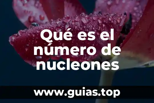 Que es numero aureaq 3 Qué es el número de nucleones