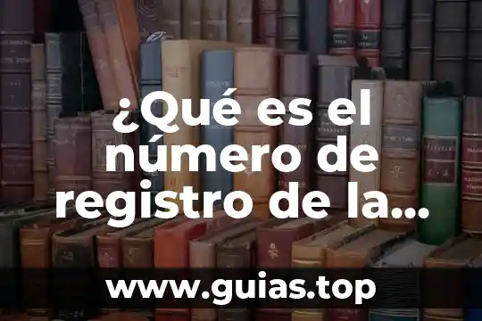 Que es el registro petrolero de potencial espontaneo 8 ¿Qué es el número de registro de la UDA?