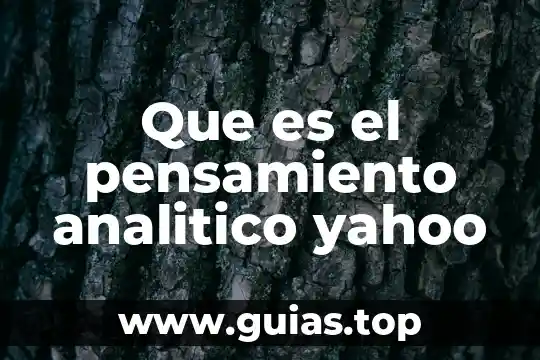 Que es el sistema analitico en contabilidad 4 Que es el pensamiento analitico yahoo