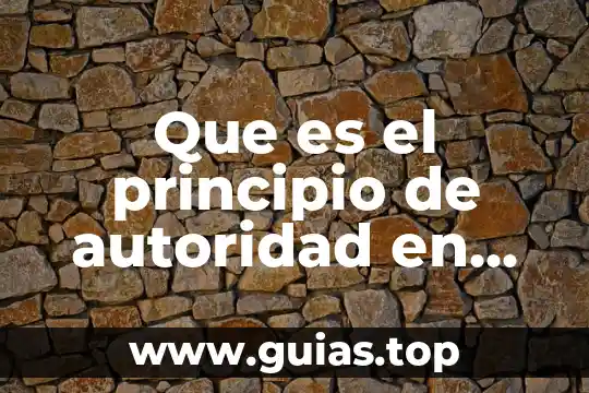 Qué es la autoridad lineal en una empresa 3 Que es el principio de autoridad en un texto argumentativo