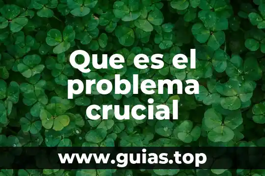 Admibisteacion que es un problema 4 Que es el problema crucial