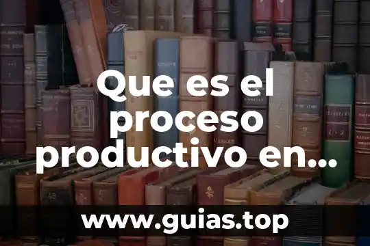 Que es un proceso productivo y su clasificacion 5 Que es el proceso productivo en la economia