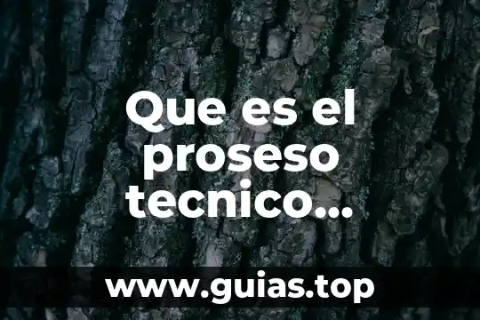 Que es un proceso tecnico artesanal concepto y definicion 6 Que es el proseso tecnico artesanal