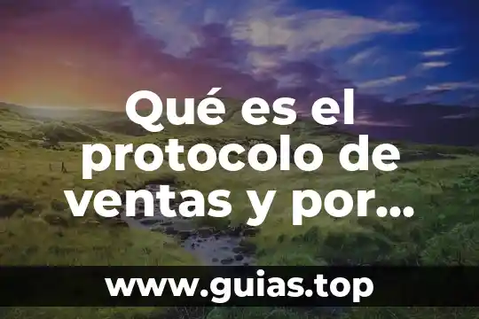 Importacia del agua y por que es importante consumirla 5 Qué es el protocolo de ventas y por qué es importante