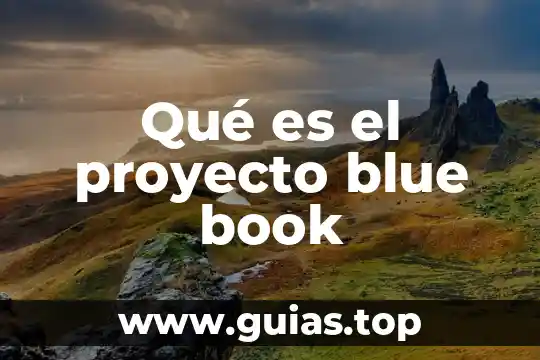 Que es un proyecto y los tipos 5 Qué es el proyecto blue book