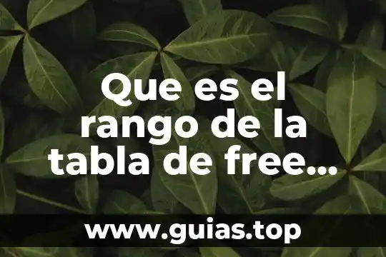 Que es ser su free 4 Que es el rango de la tabla de free fire