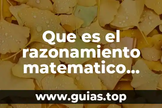 Que es razonamiento unam 5 Que es el razonamiento matematico yahoo