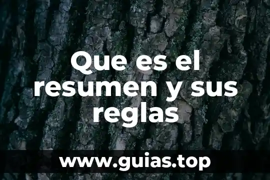 Que es la introduccion de un resumen 3 Que es el resumen y sus reglas