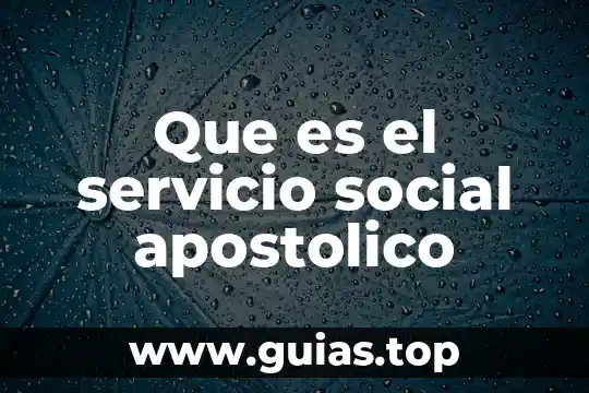 Que es un pensamiento social 6 Que es el servicio social apostolico