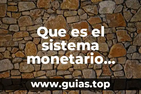 Que es el mercado monetario de dinero 6 Que es el sistema monetario ejemplos