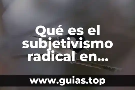 Qué es la filosofía actividad física 4 Qué es el subjetivismo radical en filosofía