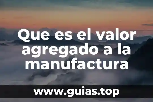 Que es valor agregado mercadotecnia 3 Que es el valor agregado a la manufactura