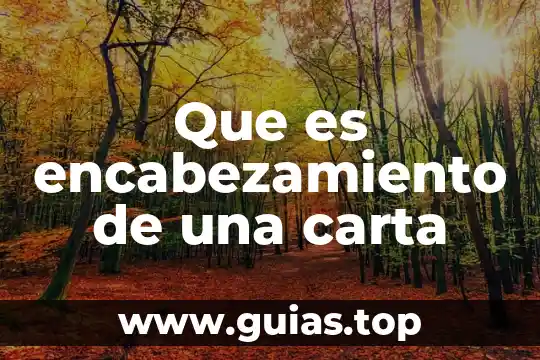 Que es una carta de color 4 Que es encabezamiento de una carta