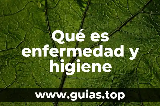 Qué es enfermedad y higiene