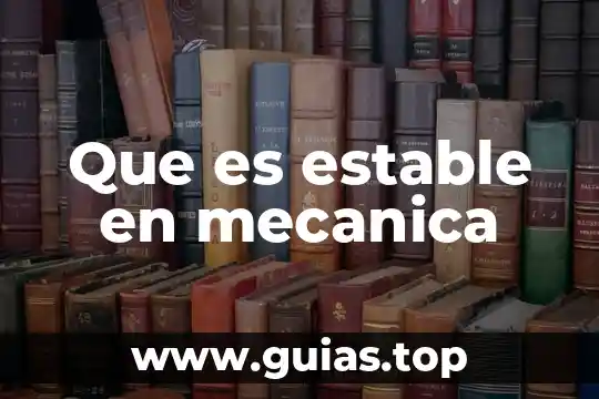 Qué es estado estable en lógica combinatoria 4 Que es estable en mecanica