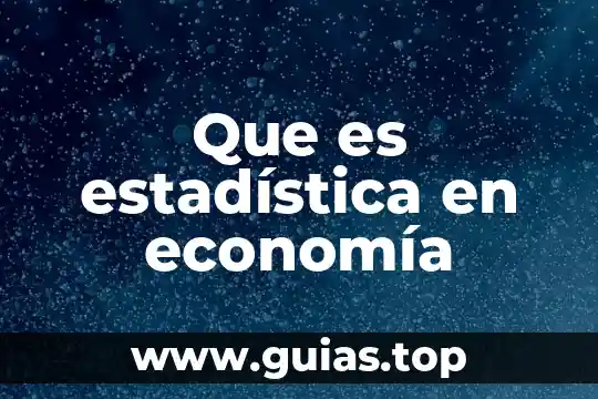 Que es el principio de seleccion en economia 5 Que es estadística en economía