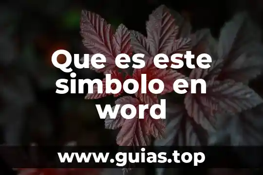 Que es un estilo de tabla en word 3 Que es este simbolo en word
