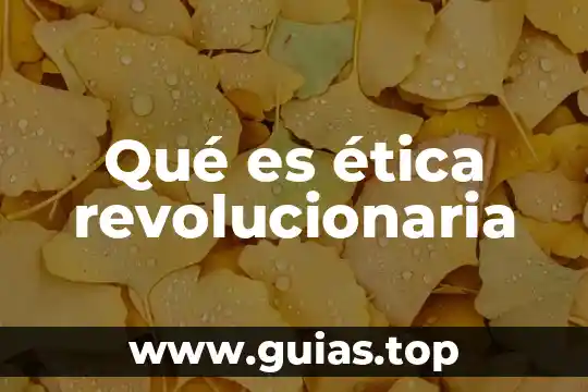 Qué es ética y moral definición 4 Qué es ética revolucionaria