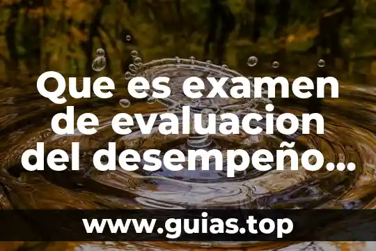 Qué es sistema de evaluación de desempeño 3 Que es examen de evaluacion del desempeño laboral