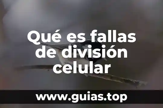 Citosol celular que es 5 Qué es fallas de división celular