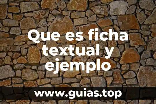 Qué es una operación textual y sus tipos 8 Que es ficha textual y ejemplo