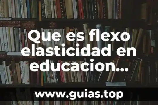 Que es la elasticidad en economia tipos 7 Que es flexo elasticidad en educacion fisica