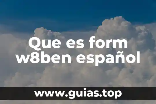 Que es dive en ingles y español 4 Que es form w8ben español