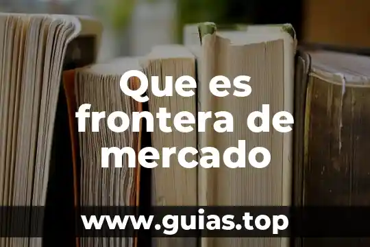 Que es el mercado y tipos de mercado 8 Que es frontera de mercado