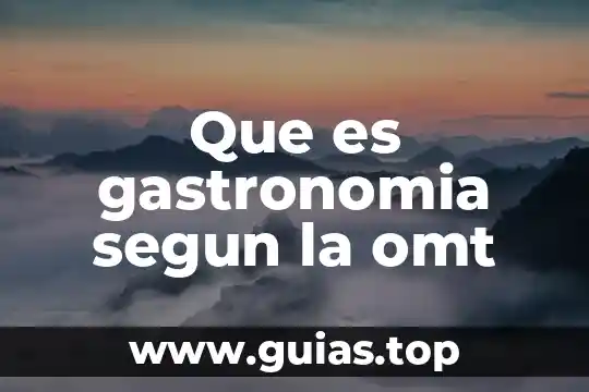 Que es la unidad de medida sol en gastronomia 5 Que es gastronomia segun la omt