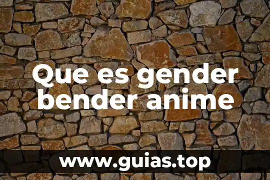 Anime kodomo que es 3 Que es gender bender anime