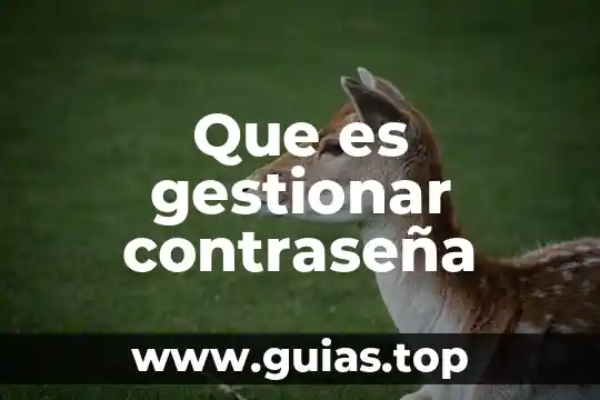 Que es asignación de contraseña a documento 6 Que es gestionar contraseña