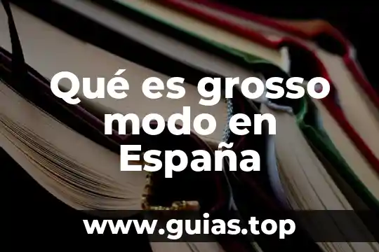 Que es modo viaje 3 Qué es grosso modo en España