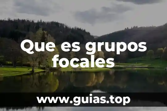 Que es la ideologia de grupos 5 Que es grupos focales