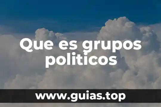 Que es la ideologia de grupos 7 Que es grupos politicos