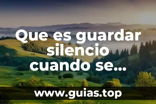 Que es un guardar en base de datos 5 Que es guardar silencio cuando se indica