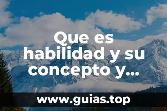 Que es competitividad en una empresa ejemplo 8 Que es habilidad y su concepto y ejemplo