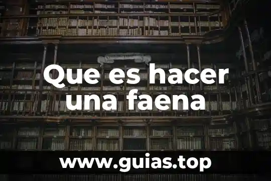 Que es hacer una precuela 4 Que es hacer una faena