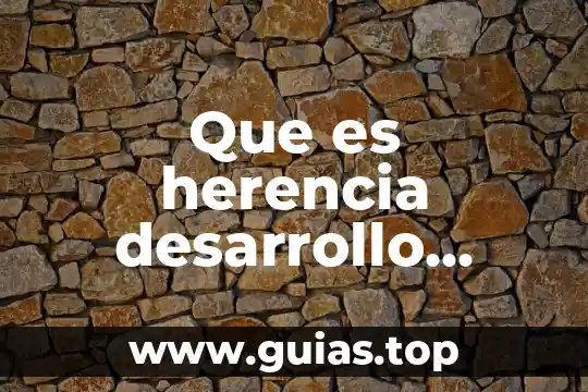 Qué es comunicación para el desarrollo concepto 3 Que es herencia desarrollo personal