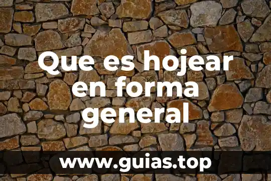 Qué es la escala general de los sonidos 3 Que es hojear en forma general