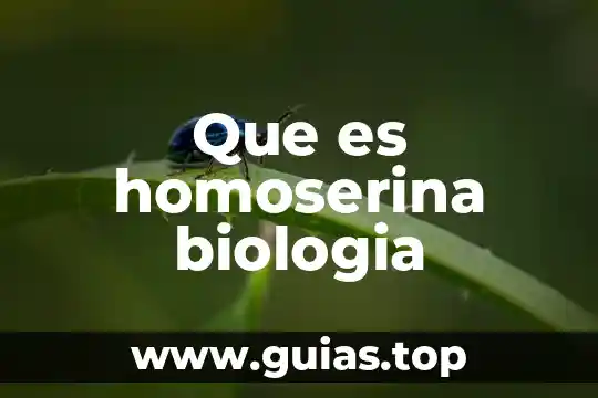 Que es la flor biologia 7 Que es homoserina biologia