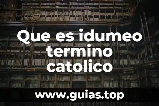Qué es el término GA en balística 6 Que es idumeo termino catolico