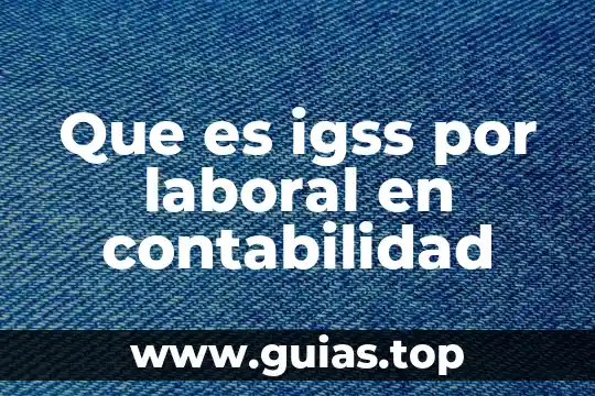 Que es el campo laboral definiciones 7 Que es igss por laboral en contabilidad