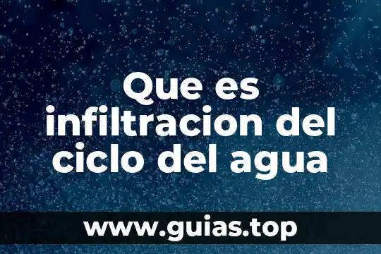 Que es el ciclo hidrologico del agua para niños 8 Que es infiltracion del ciclo del agua