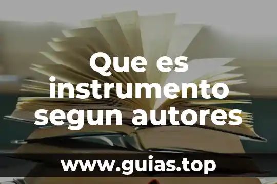 Disertación que es definición autores 4 Que es instrumento segun autores