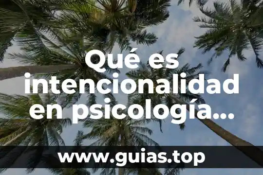 Qué es la psicología en habilidad virtual 5 Qué es intencionalidad en psicología industrial